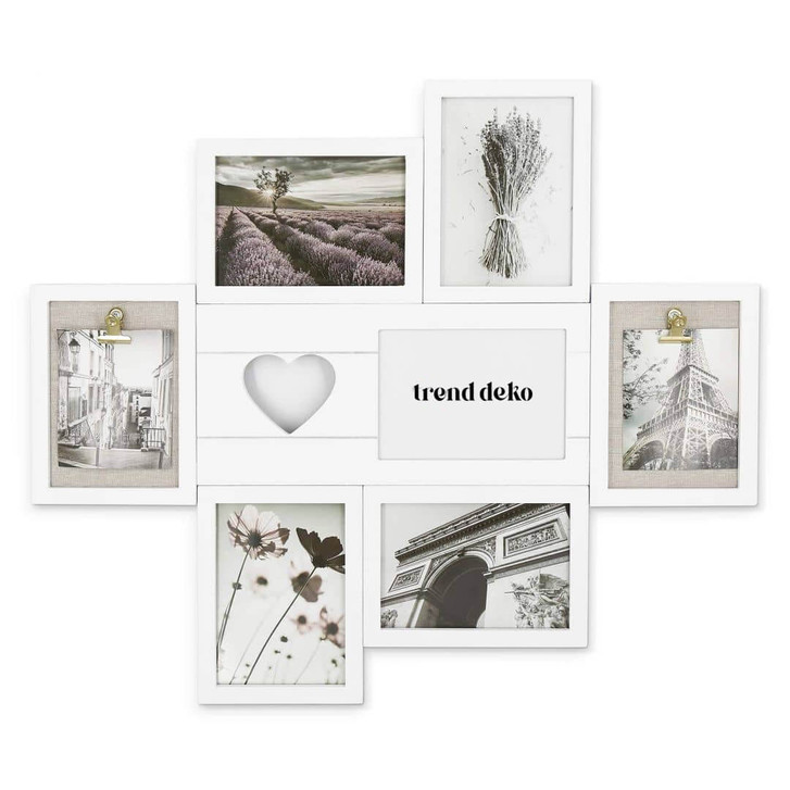 MDF Bilderrahmen Collage mit Herz - ca. 55 x 65 cm - WA336196