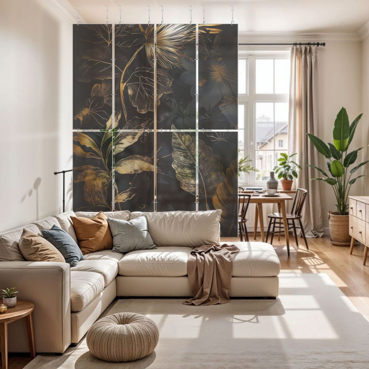 Raumteiler, Paravent, Sichtschutz hängend Pflanzen in der Nacht - Jaszke - WA449337