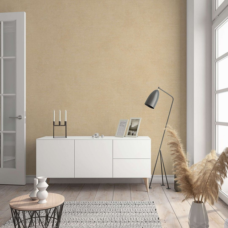 Vliestapete in moderner, feiner Struktur beige Uni - WA507786