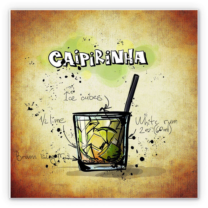 Wandbild Caipirinha - Rezept - WA191847