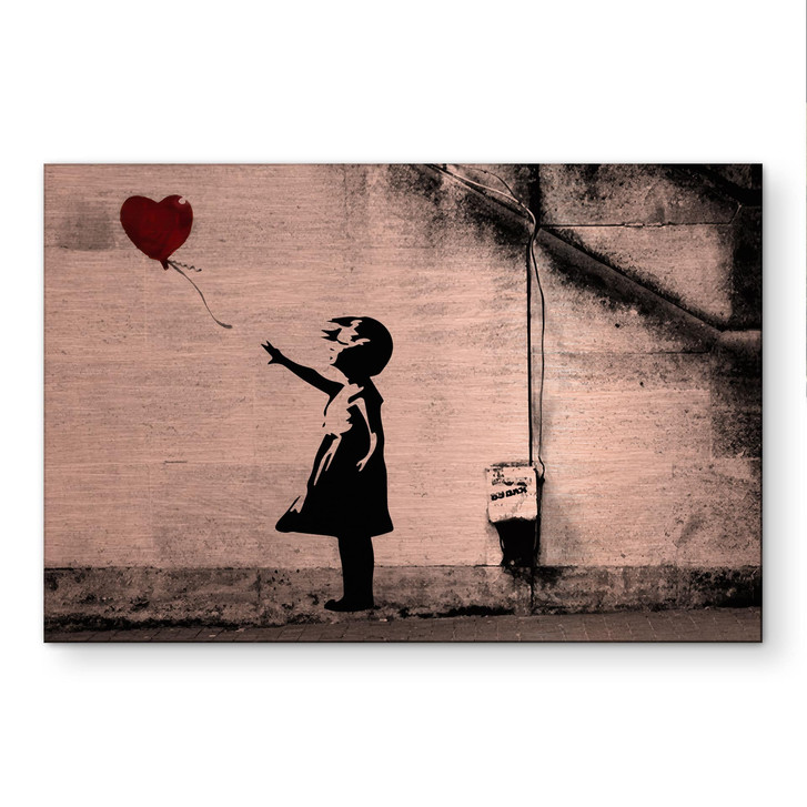 Alu-Dibond gebürstet mit Kupfereffekt - Girl with Balloon - Banksy - WA515867