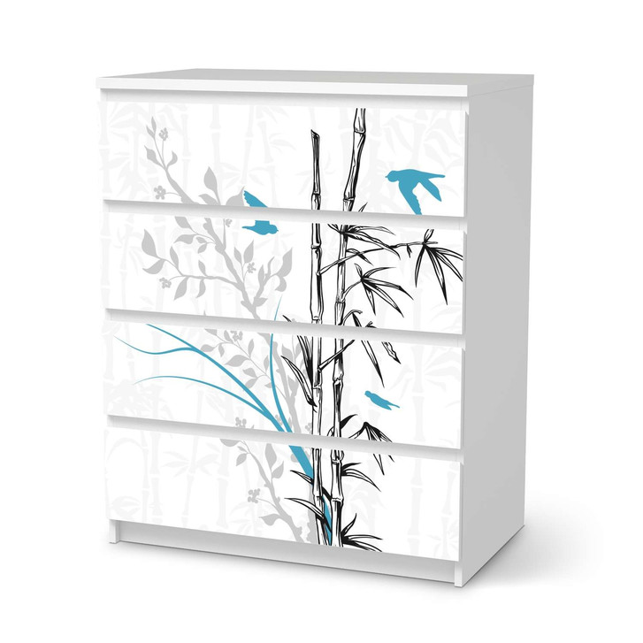 Folie IKEA Malm Kommode 4 Schubladen - Bamboo 1 - CR105552