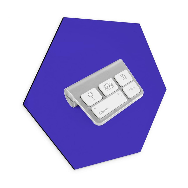 Hexagon Wandbild Tastatur des Lebens - Pozdniakov - Alu-Dibond - WA421921