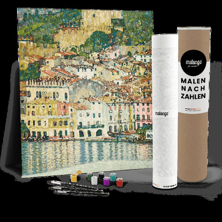 Malen nach Zahlen Leinwandbild - Klimt - Malcesine am Gardasee - WA447958