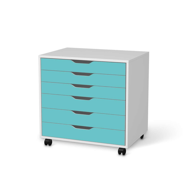 Möbelfolie IKEA Alex Rollcontainer 6 Schubladen - Türkisgrün Light - CR114285