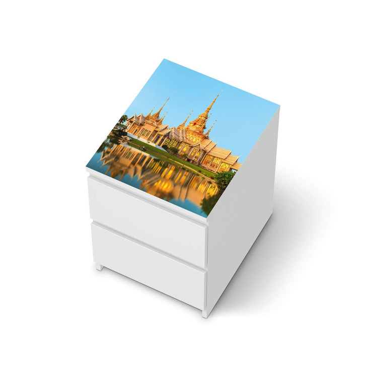 Möbelfolie IKEA Malm Kommode 2 Schubladen oben - Thailand Temple - CR116353