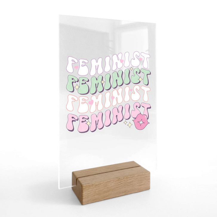 Tischaufsteller Feminist Kussmund Pop Art - WA491238