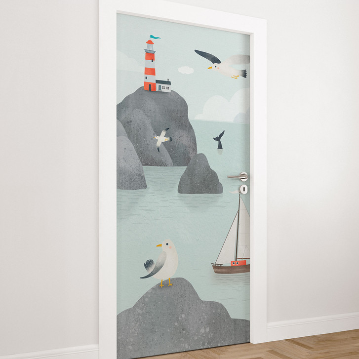 Türfolie Maritimes Küstenmotiv mit Leuchtturm - Oliver Robins - WA515474