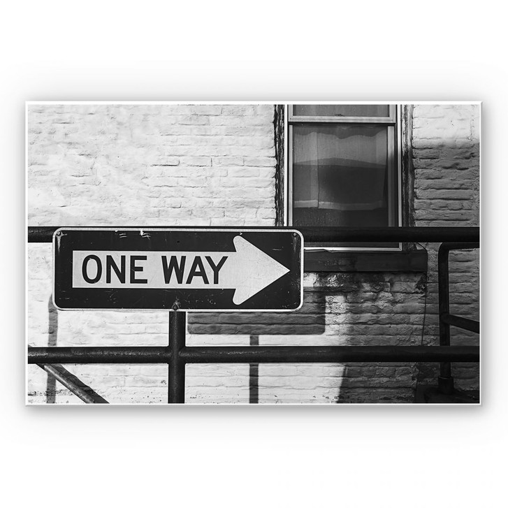 Wandbild Street Sign One way - WA195680