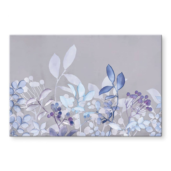 Acrylglasbild Blaue Aquarell-Pflanzen - Haase - WA479075