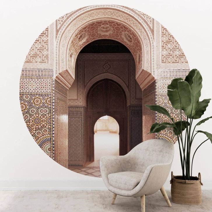 Fototapete Orientalisches Tor mit Mosaik - Sisi & Seb - Rund - Selbstklebend/Vlies - WA471244