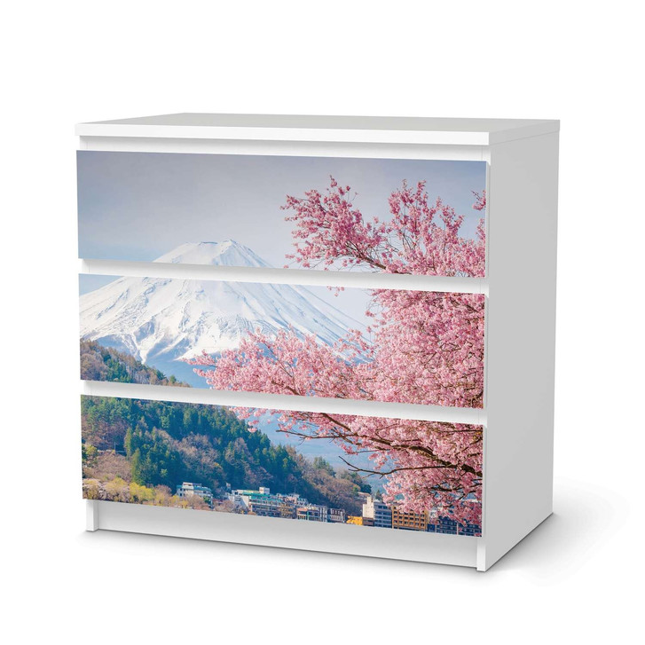 Klebefolie IKEA Malm Kommode 3 Schubladen - Mount Fuji - CR109829
