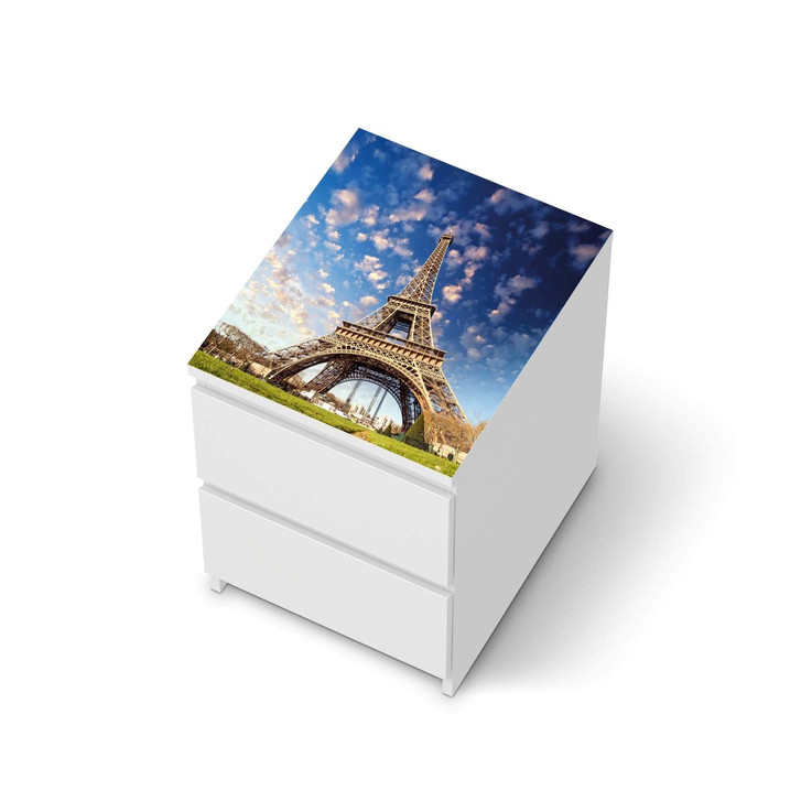 Möbelfolie IKEA Malm Kommode 2 Schubladen oben - La Tour Eiffel - CR116314