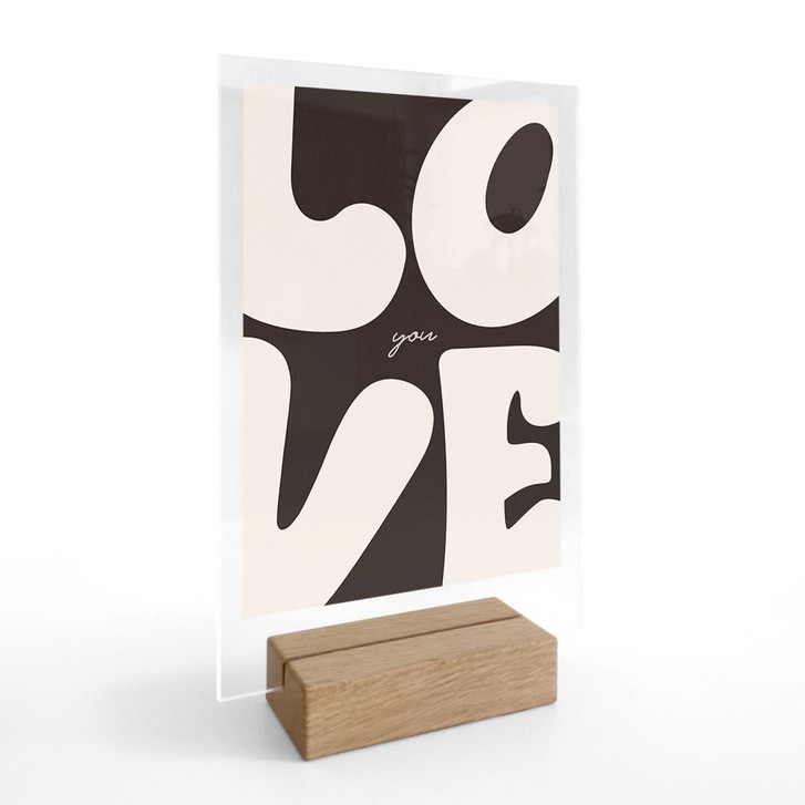 Tischaufsteller Love you Retro Letters - WA491223