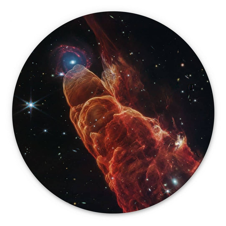 Wandbild James Webb Telescope - Kosmischer Wirbelsturm Herbig Haro 49/50 - Alu-Dibond - WA458635