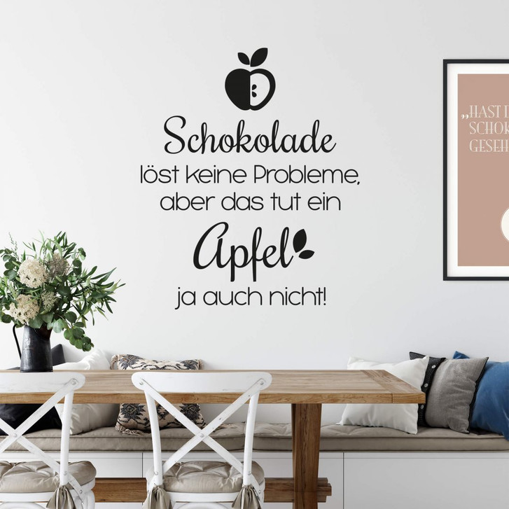 Wandtattoo Schokolade löst keine Probleme... - WA218531