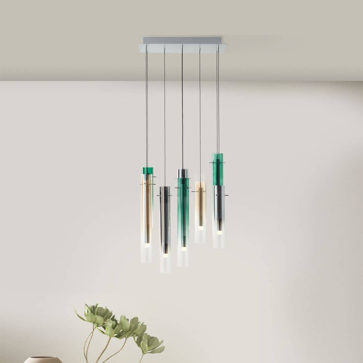 Design LED-Pendelleuchte Jenna, 8-flammig - WA438706