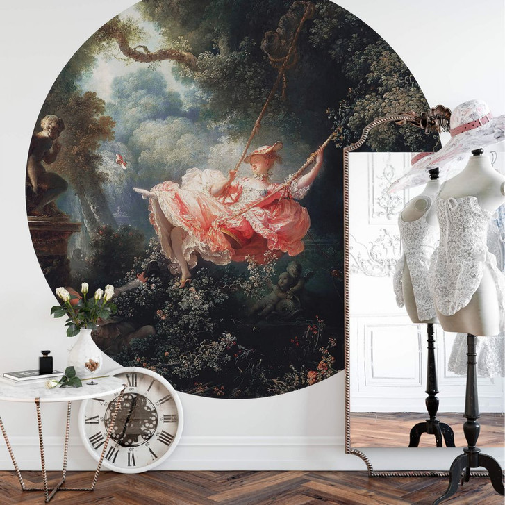 Fototapete Fragonard - Die Schaukel - Rund - Selbstklebend/Vlies - WA306096