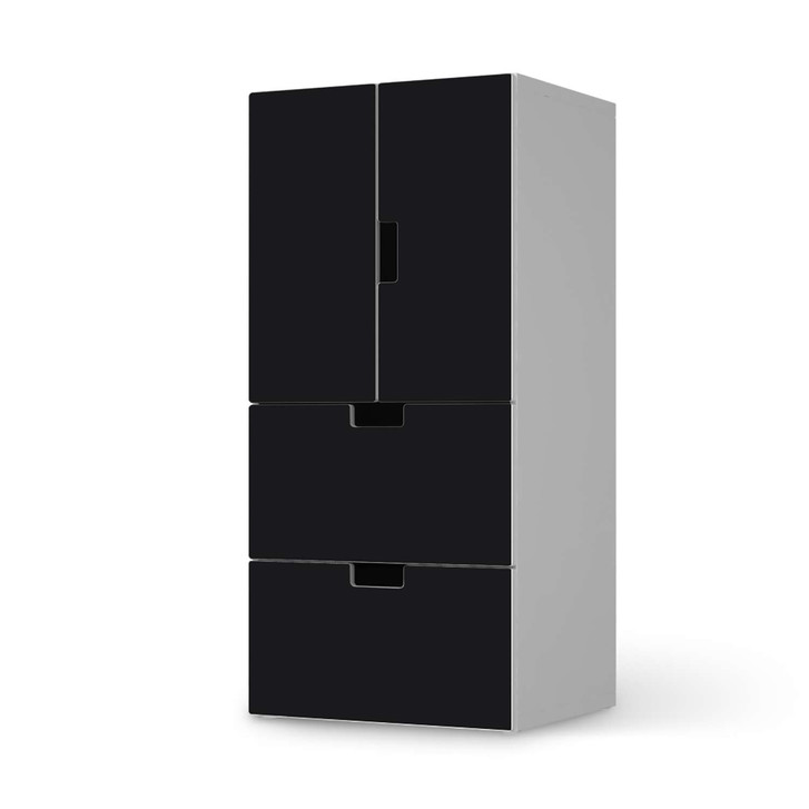 Möbelfolie IKEA Stuva / Malad - 2 Schubladen und 2 kleine Türen - Schwarz - CR117124