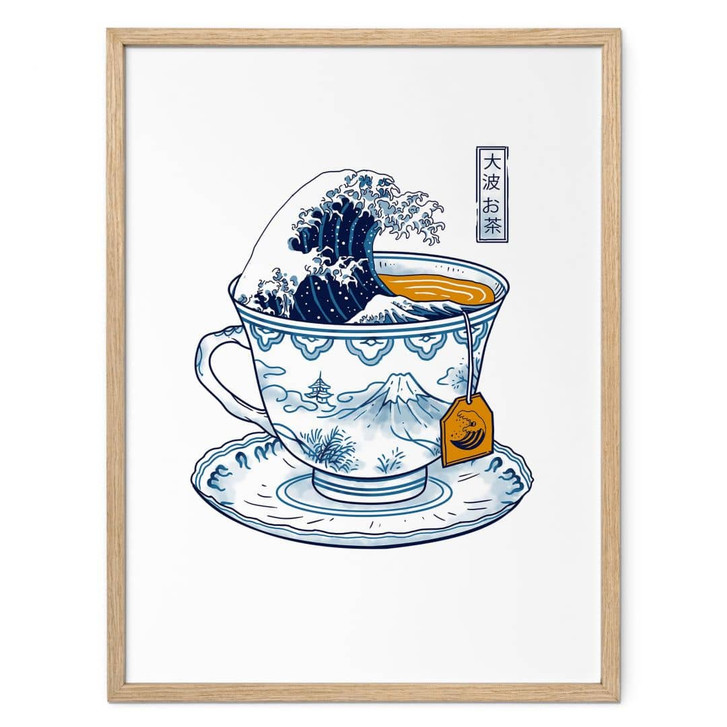 Poster Grosse Welle Tee im Hokusai-Stil - Trinidad - WA483392