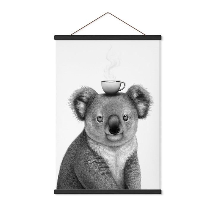 Stoffbild Koalabär mit Kaffee - Korenkova - WA514954