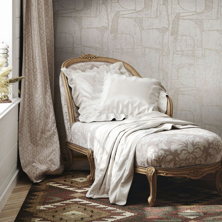 Vliestapete in Beige Glänzend Geometrische Formen Grafisch Modern - WA451413