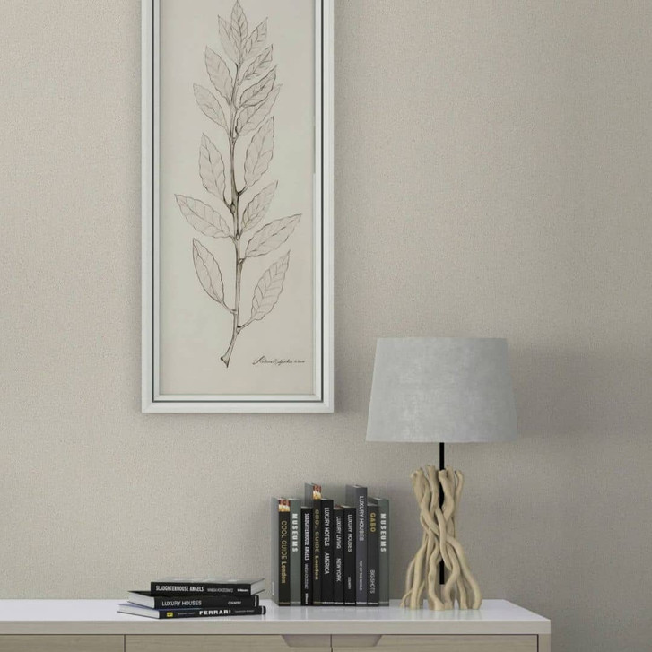 Vliestapete mit Struktur als gepunktetes Uni beige Uni - WA507901