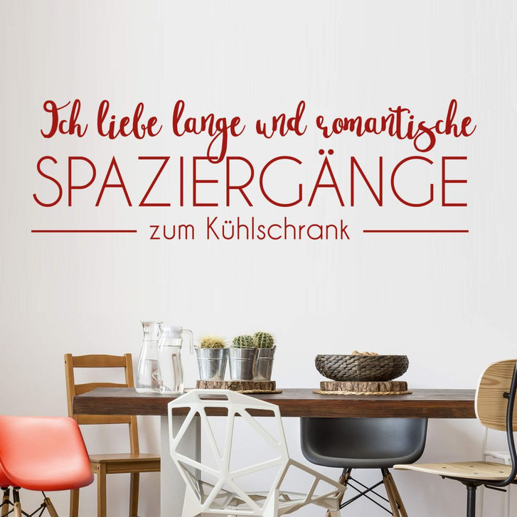 Wandtattoo Ich liebe lange und romantische Spaziergänge... - WA243027