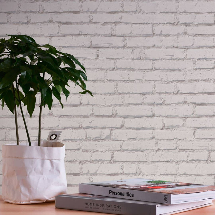 A.S. Création Vliestapete Wood and Stone Tapete in Steinoptik Backstein grau, weiss - WA102735