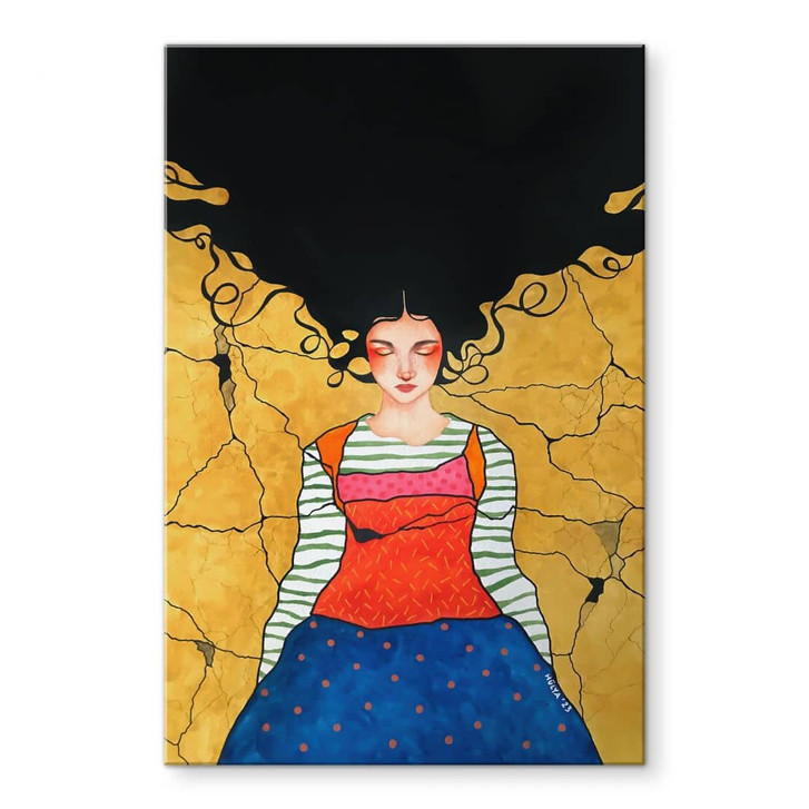 Acrylglasbild Träumerin im goldenen Licht - Hülya - WA484754