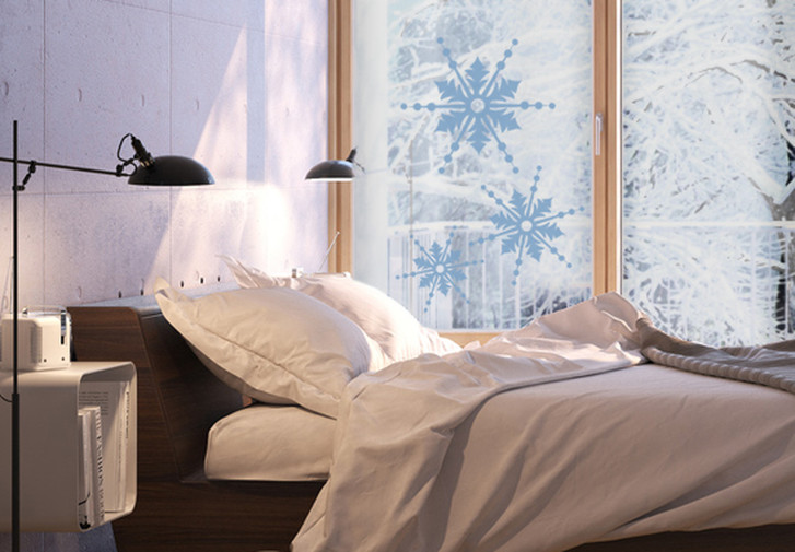 Glasdekor Drei Schneeflocken - CG10228