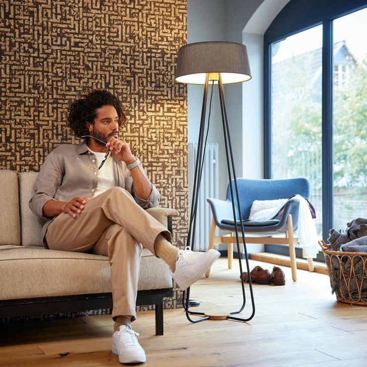 Livingwalls Ethnotapete My Home My Spa Vliestapete Study Libary Home braun, gold - WA341713