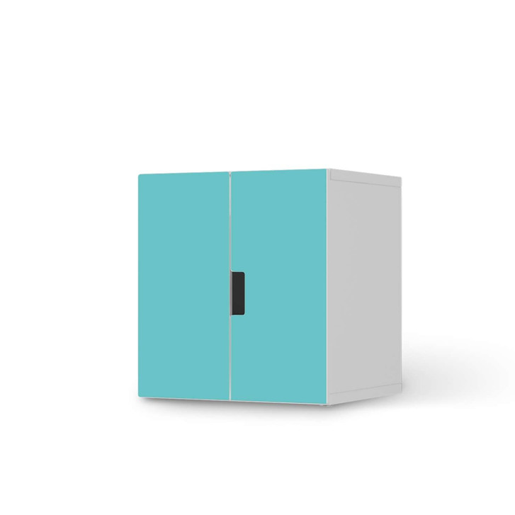 Möbelfolie IKEA Stuva / Malad Schrank - 2 kleine Türen - Türkisgrün Light - CR119063