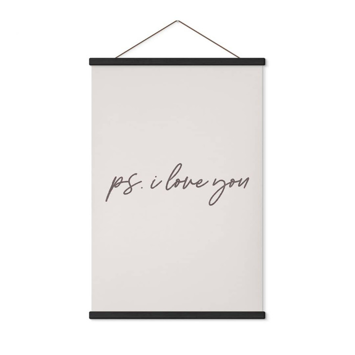 Stoffbild Ps. I love you - Liebesbotschaft für den Valentinstag - WA500541
