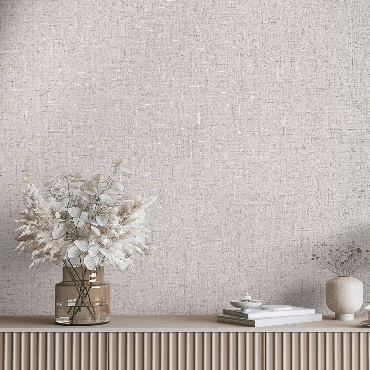 Vliestapete in leicht glänzender Struktur beige, grau Uni - WA450651