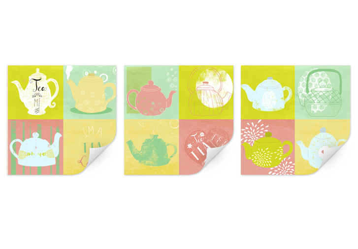 Wallprint Loske - Tea Time (3-teilig) - WA186329
