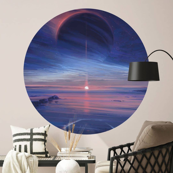 Wandtattoo Landschaft mit Erde und Galaxie - Rund - Aenami - WA412674