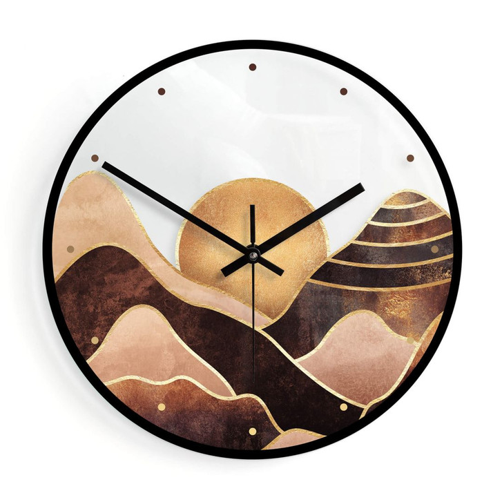 Wanduhr aus Glas - Fredriksson - Sonnenuntergang - Ø 30cm - WA384182