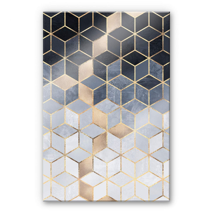 Acrylglasbild Fredriksson - Blaue Geometrie - WA251654