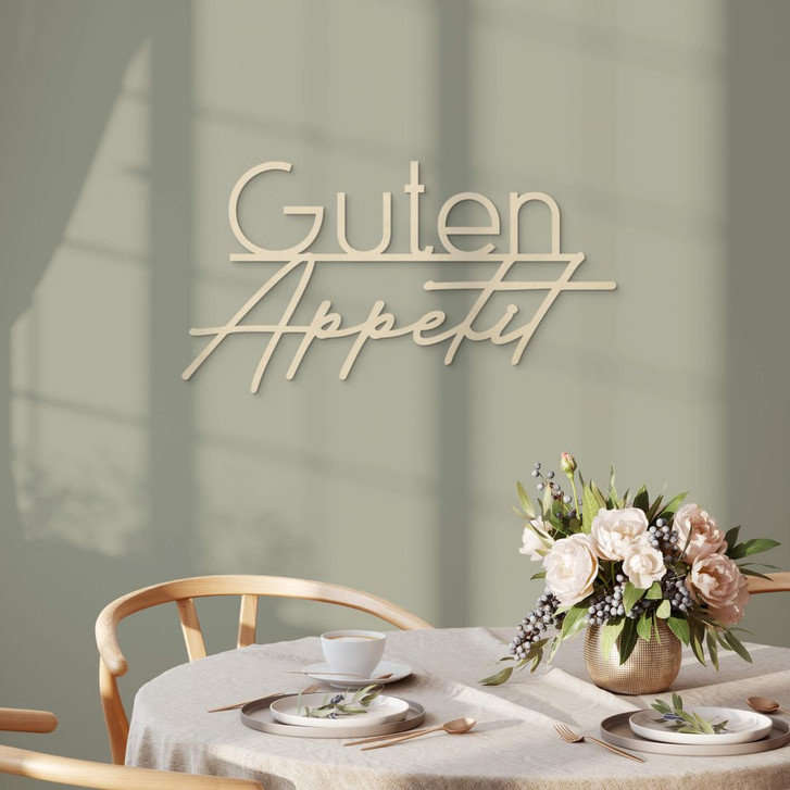 Holz Schriftzug für die Küche - Guten Appetit - Pappel - WA402101