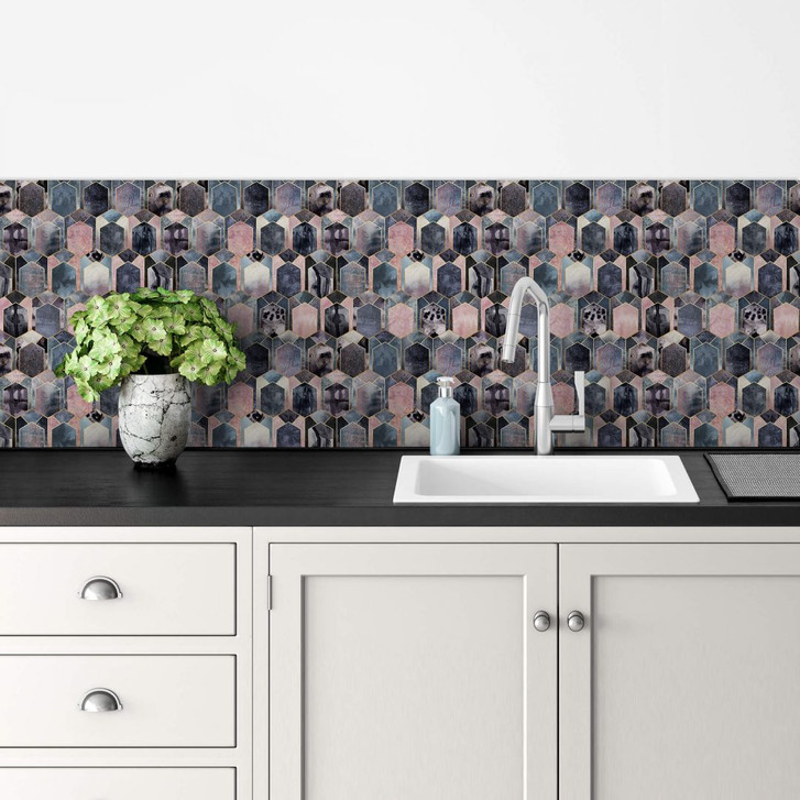 Küchenrückwand Fredriksson - Art Deco: Traum in Rosé und Gold - WA253692