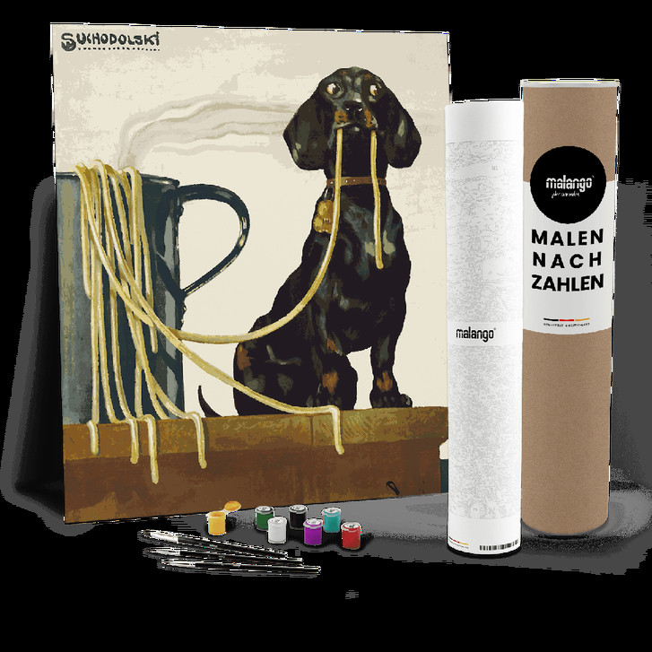 Malen nach Zahlen Leinwandbild - von Suchodolski - Makkaroni - WA447934