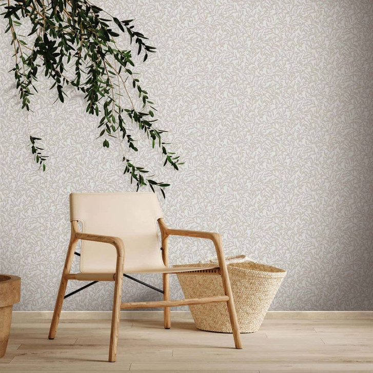 Vliestapete Blätter, Blattmotiv Floral Natur in Beige - WA473208