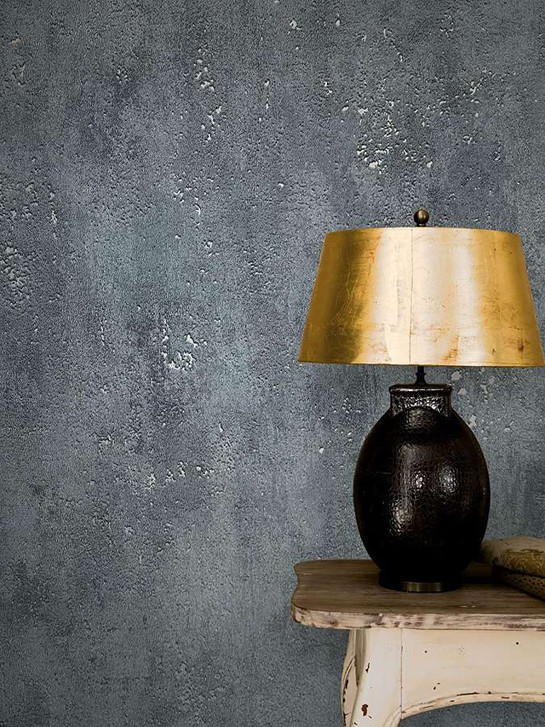 Vliestapete in leicht glänzender Betonoptik schwarz Struktur - WA450210