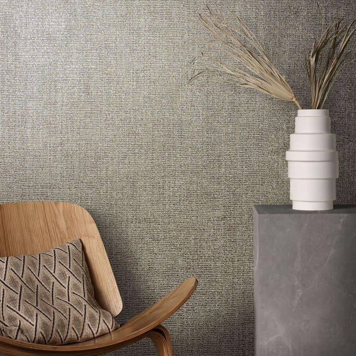 Vliestapete mit starkem Textil-Look beige, braun Struktur - WA508817
