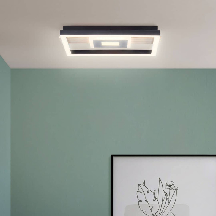 Deckenleuchte Aras, braun, 27.5 x 29.5 cm, Metall Lampe - WA439006