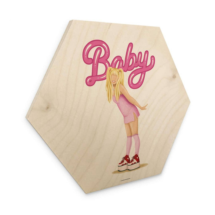 Hexagon - Holz Birke-Furnier Tohmé - Baby - WA332707