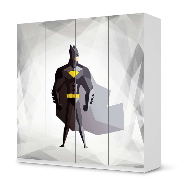Klebefolie IKEA Pax Schrank 201cm Höhe - 4 Türen - Mr. Black - CR110956
