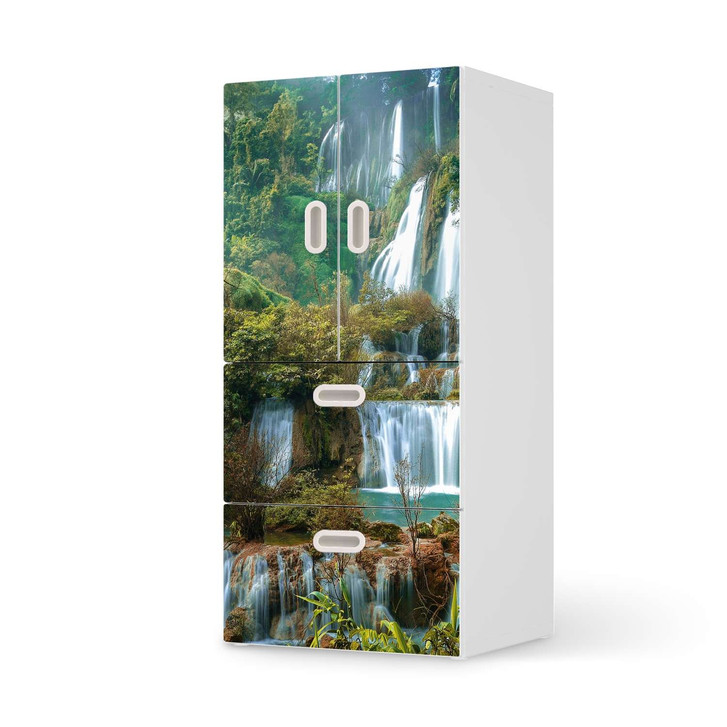 Möbelfolie IKEA Stuva / Fritids - 2 Schubladen und 2 kleine Türen - Rainforest - CR117495