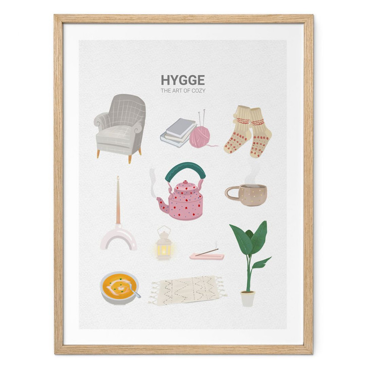 Poster Cozy Vibes mit Hygge-Deko - Lizde - WA483265